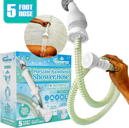 Slip-On Handheld Shower Attachment Hose w/Spray Head