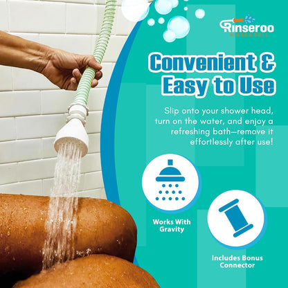 Slip-On Handheld Shower Attachment Hose w/Spray Head