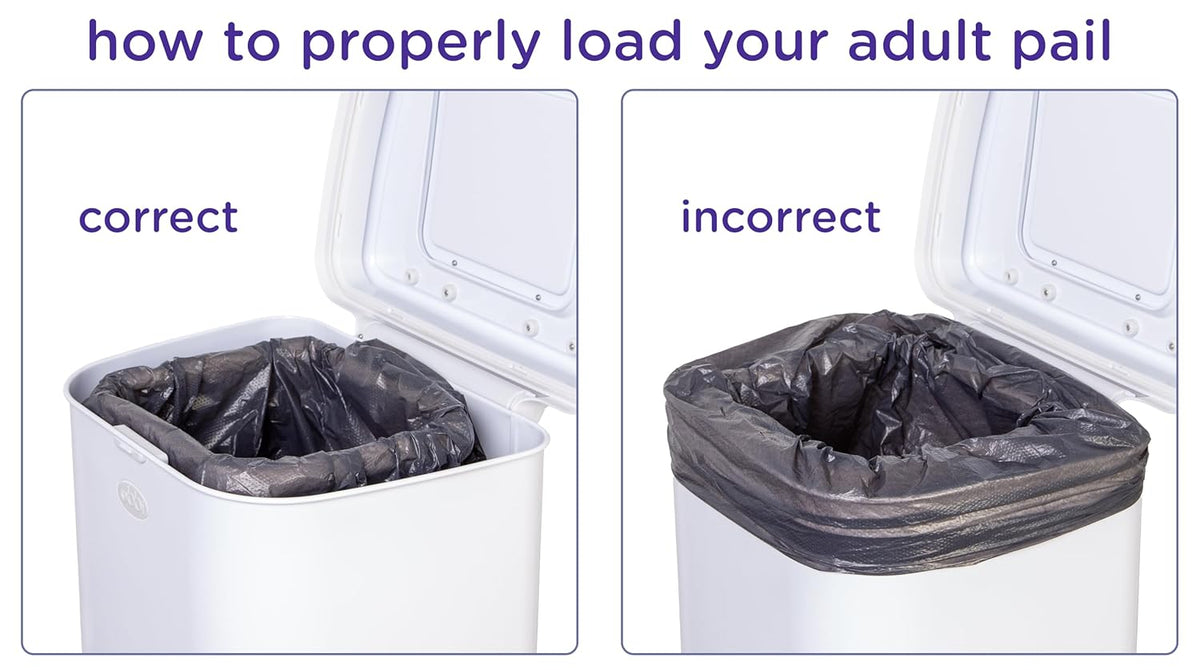 Adult Diaper Pail, 13-Gallon Stainless Steel Incontinence Disposal Bin