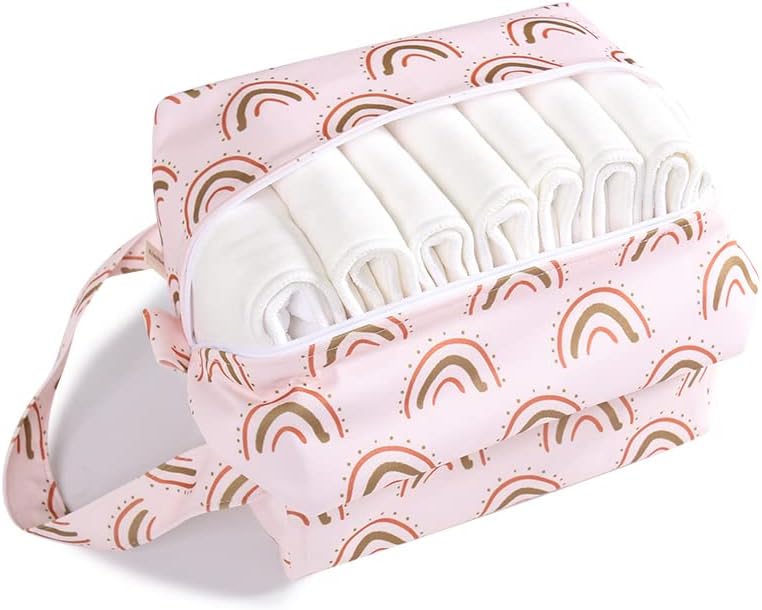 Wet Dry Bag 3PCS Diaper Organizer Bag Nappy Pouch Water- resistan Diaper Pod for Diaper Bag,Gym Bag,Travel Bag