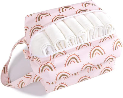 Wet Dry Bag 3PCS Diaper Organizer Bag Nappy Pouch Water- resistan Diaper Pod for Diaper Bag,Gym Bag,Travel Bag