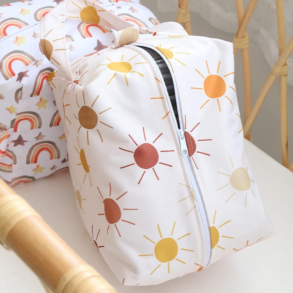 Wet Dry Bag 3PCS Diaper Organizer Bag Nappy Pouch Water- resistan Diaper Pod for Diaper Bag,Gym Bag,Travel Bag