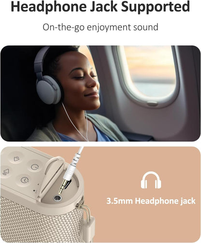 Portable White Noise Sound Machine for Adults, Baby - Brown/Pink/White Noise Machine：Rechargeable Battery, Headphone Jack, 21 Sounds, Nonstop Play & Sleep Timer, Memory Function, Home, Office,Travel
