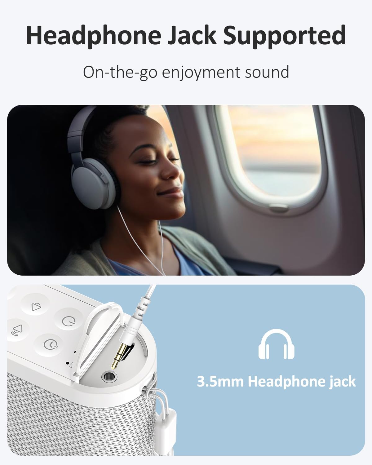 Portable White Noise Sound Machine for Adults, Baby - Brown/Pink/White Noise Machine：Rechargeable Battery, Headphone Jack, 21 Sounds, Nonstop Play & Sleep Timer, Memory Function, Home, Office,Travel