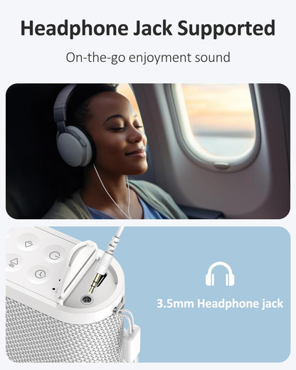 Portable White Noise Sound Machine for Adults, Baby - Brown/Pink/White Noise Machine：Rechargeable Battery, Headphone Jack, 21 Sounds, Nonstop Play & Sleep Timer, Memory Function, Home, Office,Travel