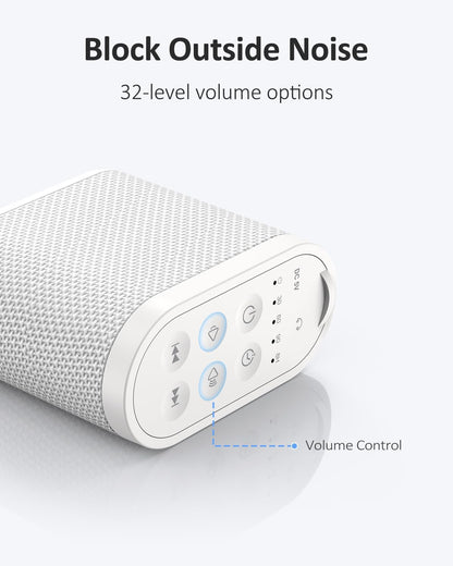Portable White Noise Sound Machine for Adults, Baby - Brown/Pink/White Noise Machine：Rechargeable Battery, Headphone Jack, 21 Sounds, Nonstop Play & Sleep Timer, Memory Function, Home, Office,Travel