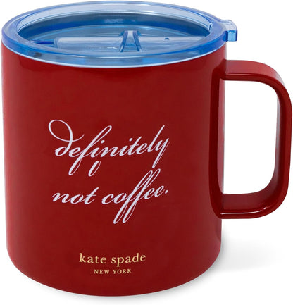 16 oz Insulated Mug, Bookshelf | Stainless Steel, Reusable, Travel Thermal Coffee Cup with Handle and Acrylic Lid for Hot and Cold Drinks