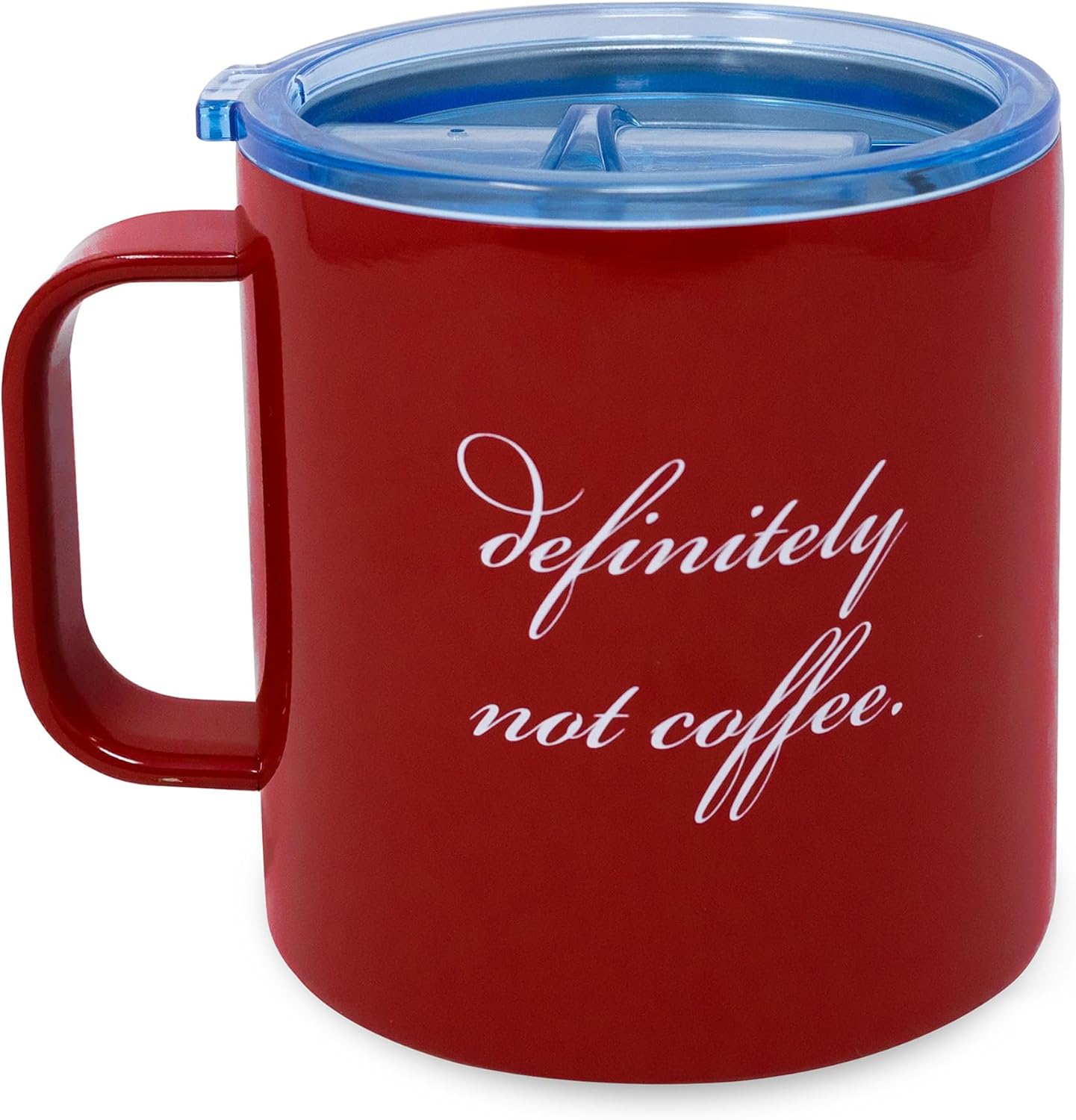 16 oz Insulated Mug, Bookshelf | Stainless Steel, Reusable, Travel Thermal Coffee Cup with Handle and Acrylic Lid for Hot and Cold Drinks