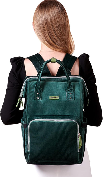 Velvet Stitching Diaper Bag Backpack Large Capacity Tote Shoulder Nappy Bag Organizer for Baby Care with Insulated Pockets,Waterproof Fabric, Grey