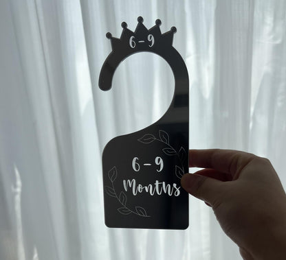 Baby Closet Dividers,Set of 7 Acrylic Mirror Baby Clothes Organizers for Wardrobe Closet Home Nursery from Newborn to 24 Months (Gold Mirror, Model 1)