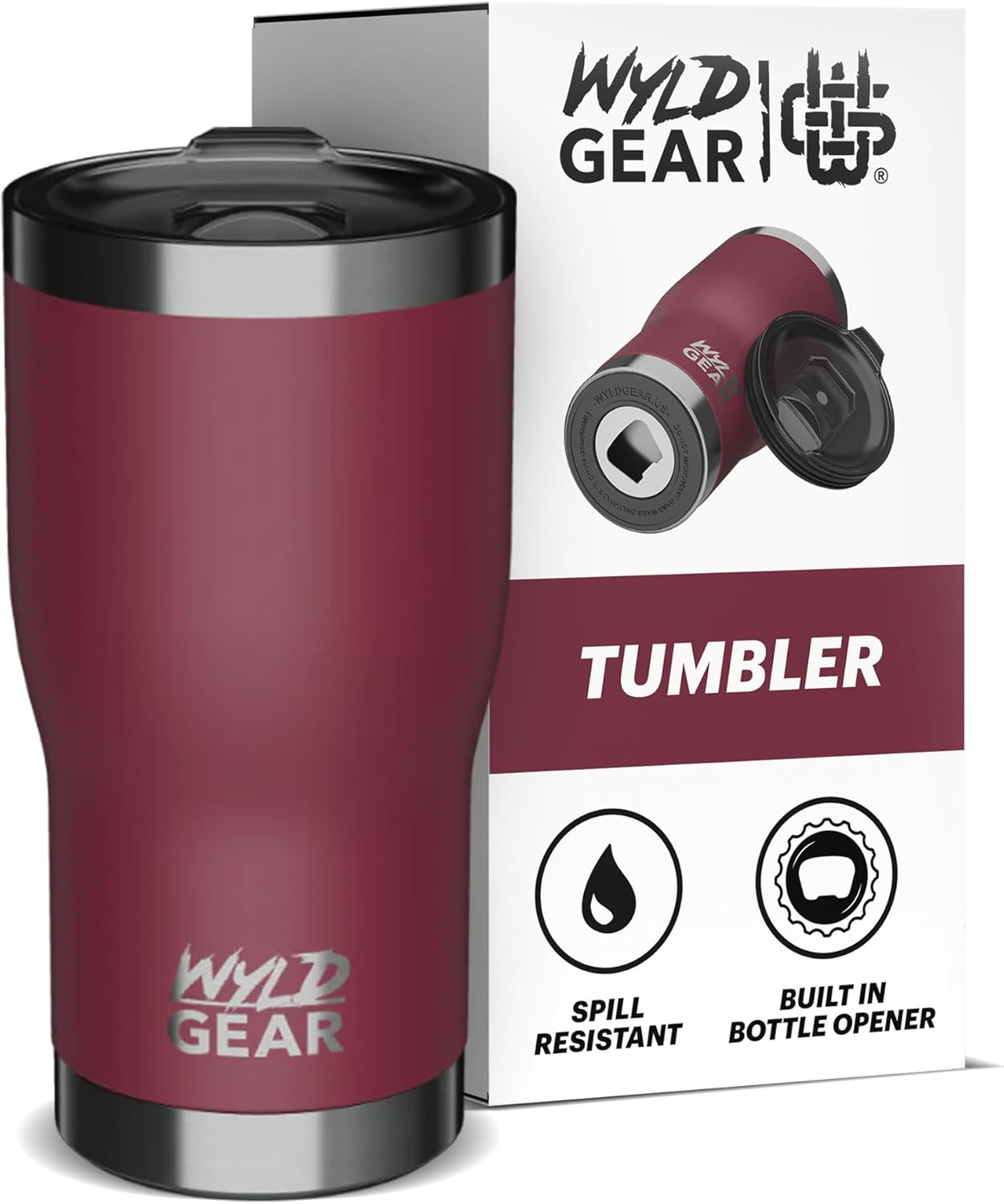 Wyld Tumbler (Maroon, 30oz)