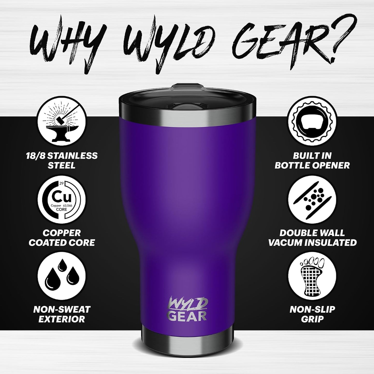 Wyld Tumbler (Maroon, 30oz)