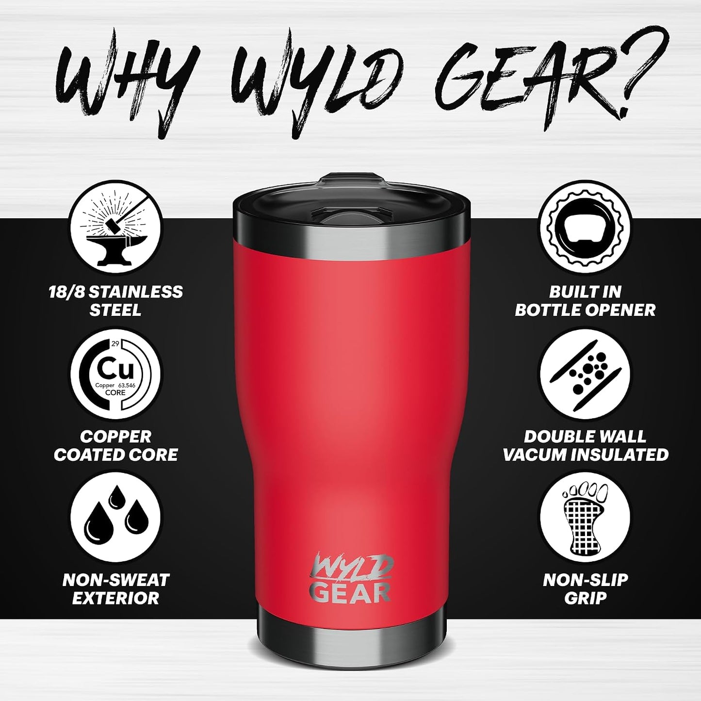 Wyld Tumbler (Maroon, 30oz)