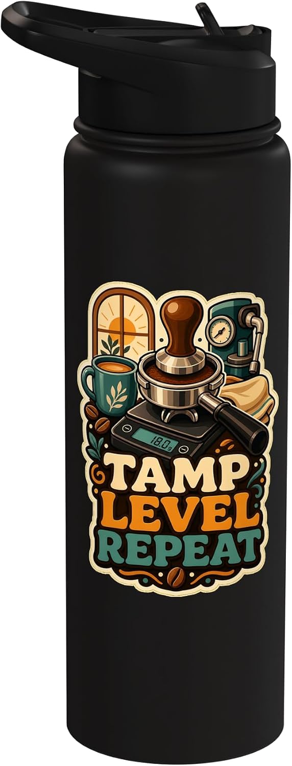 TAMP LEVEL REPEAT Hobby Table Calm Stainless Steel Insulated Water Bottle