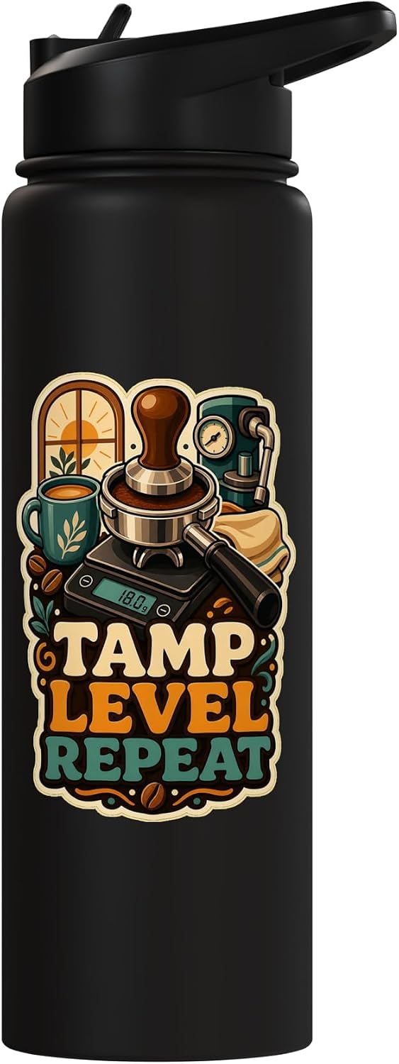 TAMP LEVEL REPEAT Hobby Table Calm Stainless Steel Insulated Water Bottle