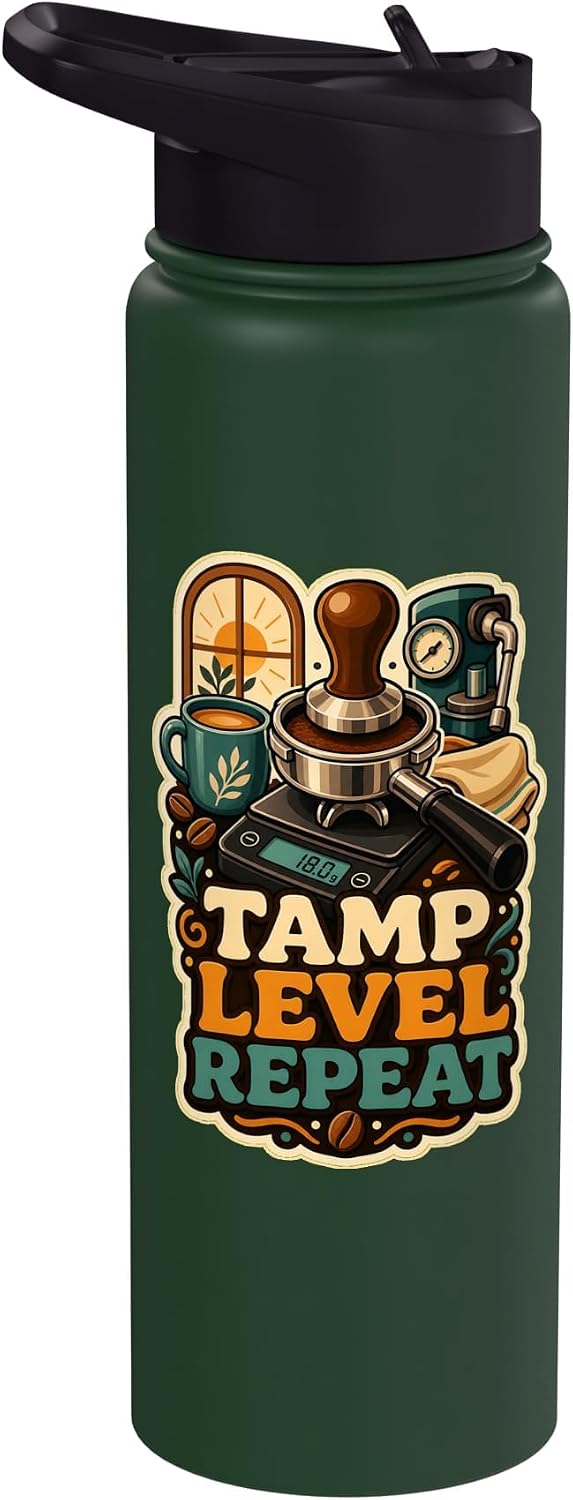 TAMP LEVEL REPEAT Hobby Table Calm Stainless Steel Insulated Water Bottle