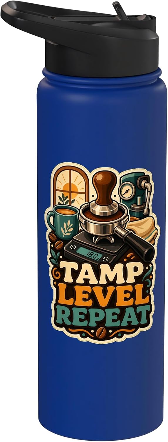 TAMP LEVEL REPEAT Hobby Table Calm Stainless Steel Insulated Water Bottle