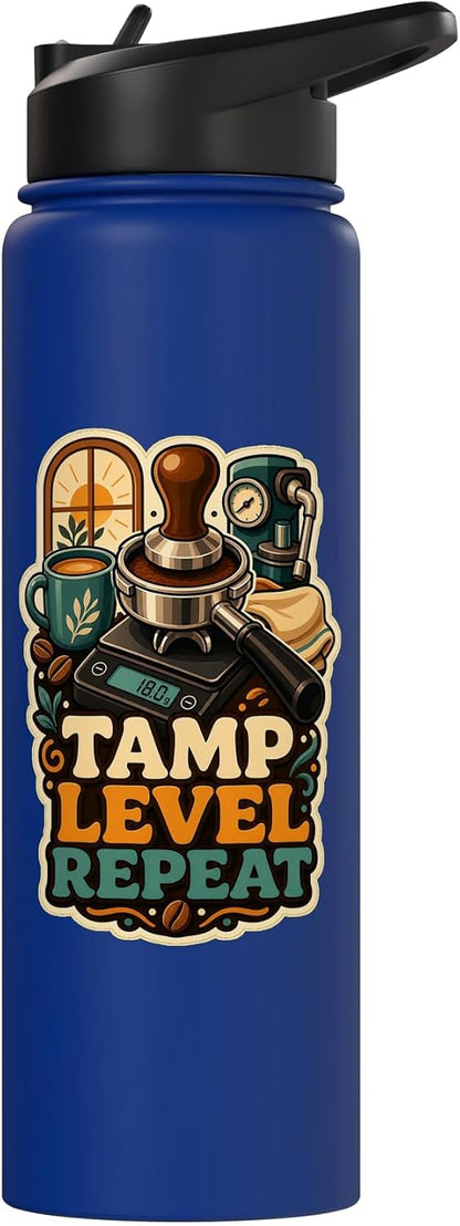 TAMP LEVEL REPEAT Hobby Table Calm Stainless Steel Insulated Water Bottle