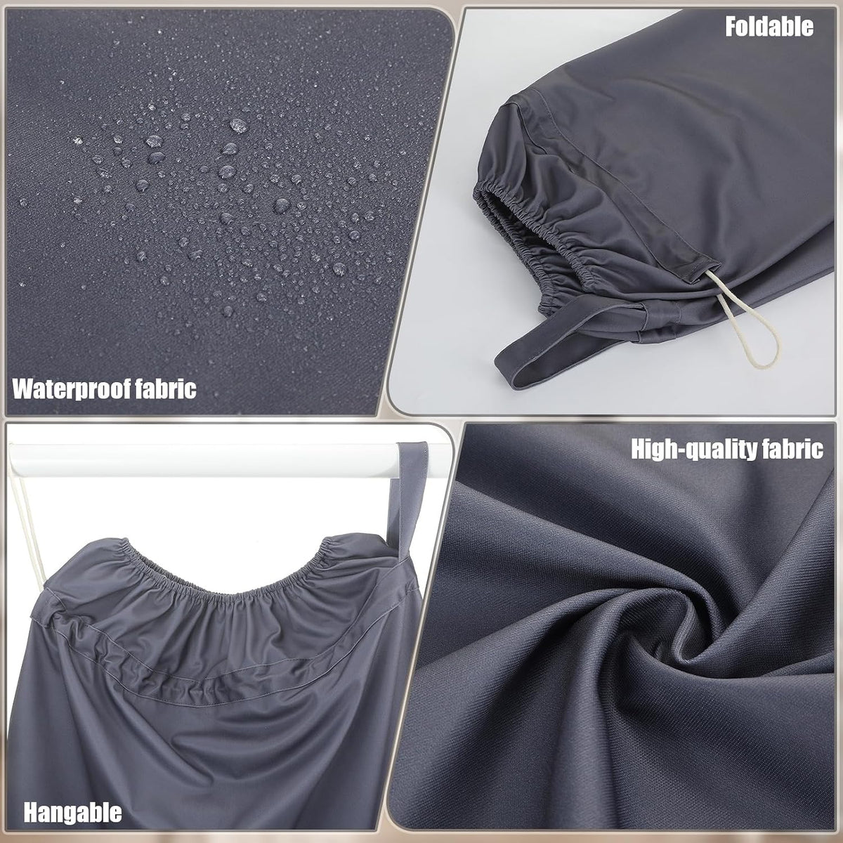 2 Pack Reusable Cloth Diaper Pail Liner Bags Hangable with Strap