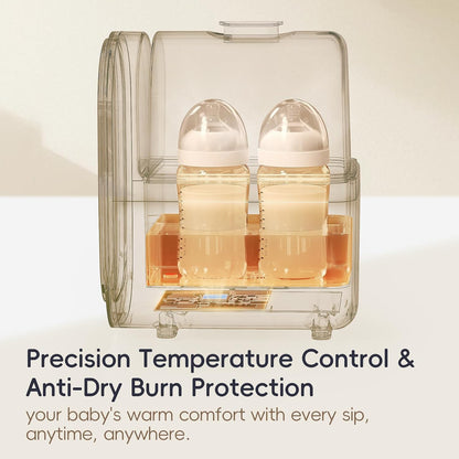 Bottle Warmer for Breastmilk, 11-in-1 Double Bottle Warmer Large Touchscreen with Night Light, Detachable for Easy Cleaning & Accurate Temperature Control, Timer, Milk Warmer for Baby