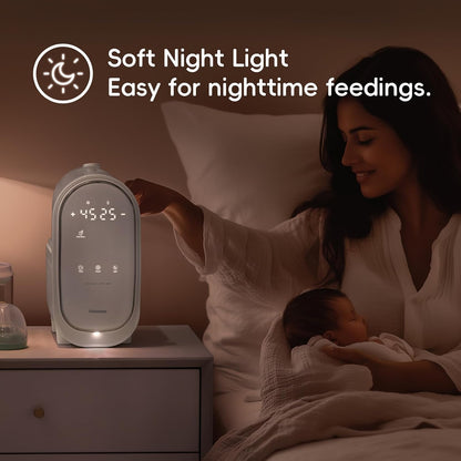Bottle Warmer for Breastmilk, 11-in-1 Double Bottle Warmer Large Touchscreen with Night Light, Detachable for Easy Cleaning & Accurate Temperature Control, Timer, Milk Warmer for Baby