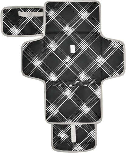 Portable Diaper Changing Pad Waterproof Foldable Travel Changing Mat with Built-in Pillow for Newborn Girls Boys Toddlers Moms Dads Parents Cherry Blossom - Colors A
