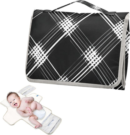 Portable Diaper Changing Pad Waterproof Foldable Travel Changing Mat with Built-in Pillow for Newborn Girls Boys Toddlers Moms Dads Parents Cherry Blossom - Colors A