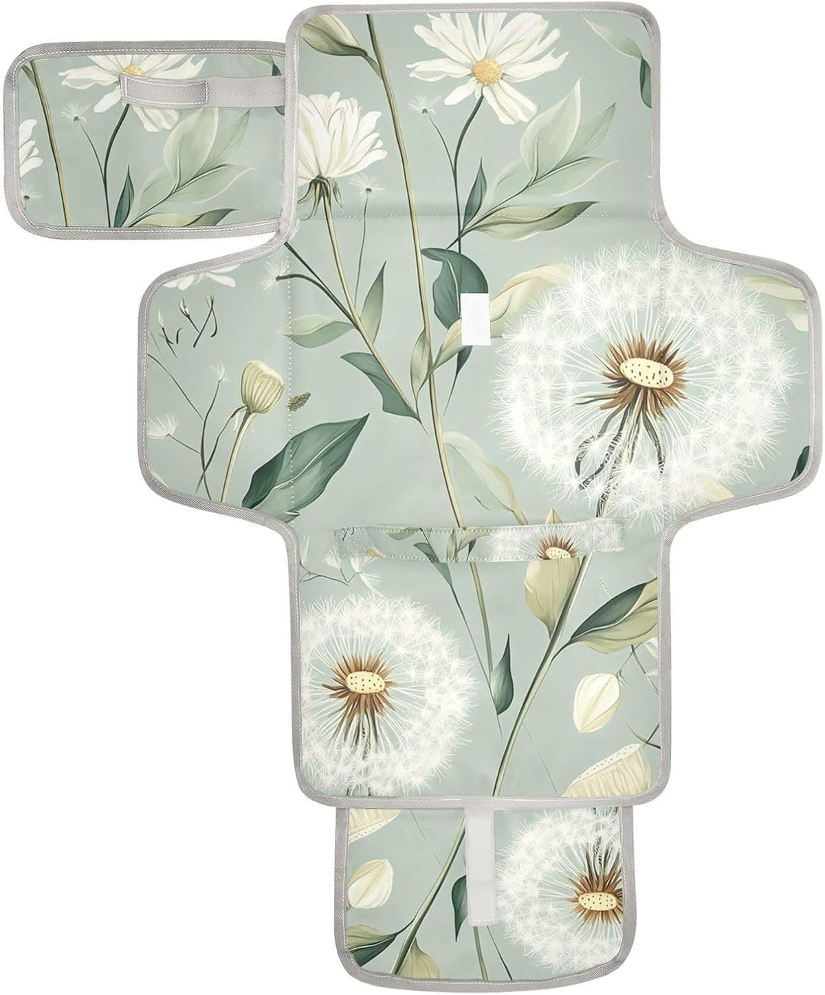 Portable Diaper Changing Pad Waterproof Foldable Travel Changing Mat with Built-in Pillow for Newborn Girls Boys Toddlers Moms Dads Parents Cherry Blossom - Colors A