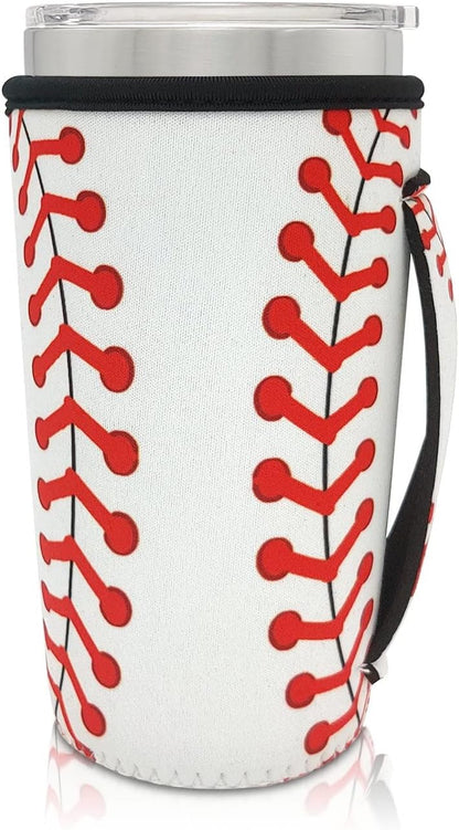 Cup Holder with Handle, 20oz-24oz Tumbler Cups, Tropical | Neoprene, Insulator Bottle Sleeve, Reusable Iced Coffee Sleeve For 30oz - 32oz Large Coffee Cups - Colors A