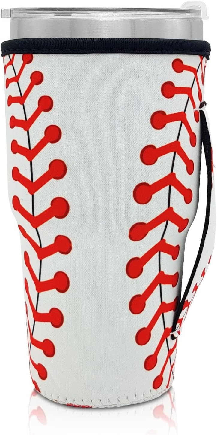 Cup Holder with Handle, 20oz-24oz Tumbler Cups, Tropical | Neoprene, Insulator Bottle Sleeve, Reusable Iced Coffee Sleeve For 30oz - 32oz Large Coffee Cups - Colors A