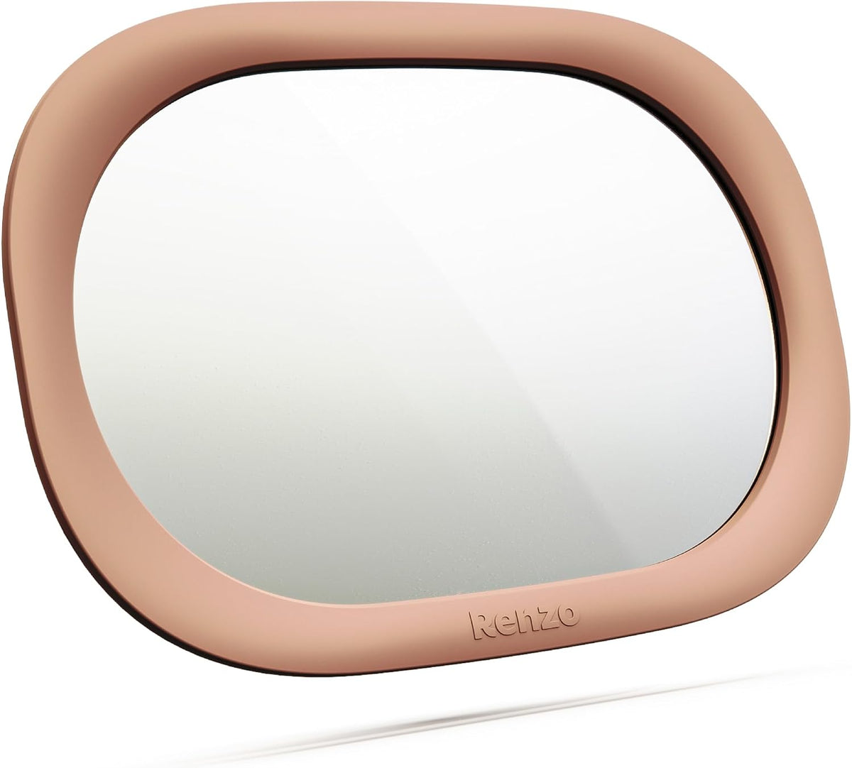 Baby Car Mirror - Rear Facing Car Seat Mirror for Infants - Extra Large, Shatter-Resistant, 360° Adjustable, Tool-Free Installation - Fits Most Cars, SUVs & Trucks (Almond Cream)