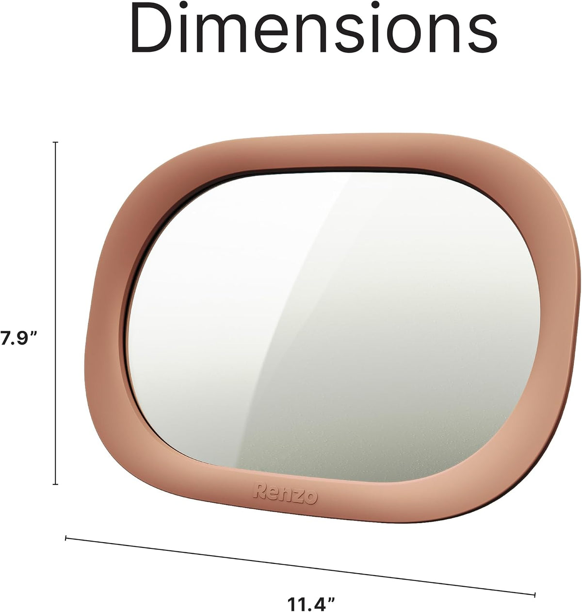 Baby Car Mirror - Rear Facing Car Seat Mirror for Infants - Extra Large, Shatter-Resistant, 360° Adjustable, Tool-Free Installation - Fits Most Cars, SUVs & Trucks (Almond Cream)