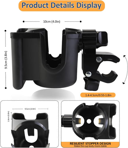 Universal Stroller Cup Holder with Phone Holder