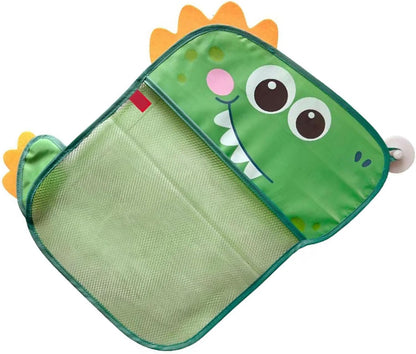 Cartoon Mesh Bath Toy Storage Bag with Suction Cups (White)