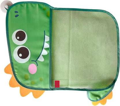 Cartoon Mesh Bath Toy Storage Bag with Suction Cups (White)