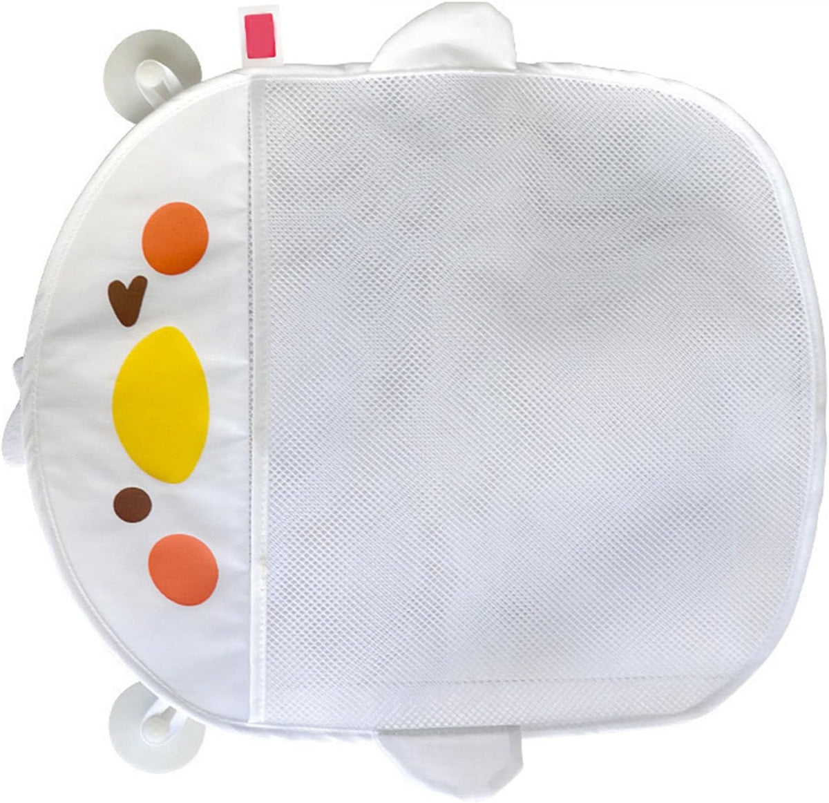 Cartoon Mesh Bath Toy Storage Bag with Suction Cups (White)