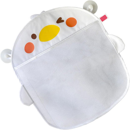 Cartoon Mesh Bath Toy Storage Bag with Suction Cups (White)