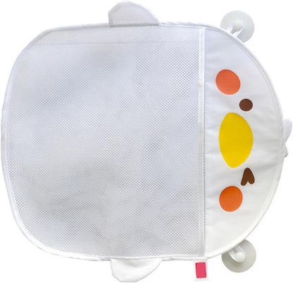 Cartoon Mesh Bath Toy Storage Bag with Suction Cups (White)