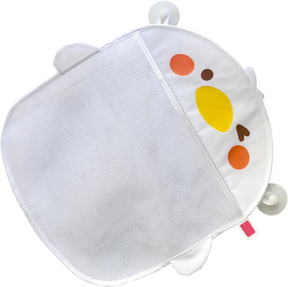 Cartoon Mesh Bath Toy Storage Bag with Suction Cups (White)