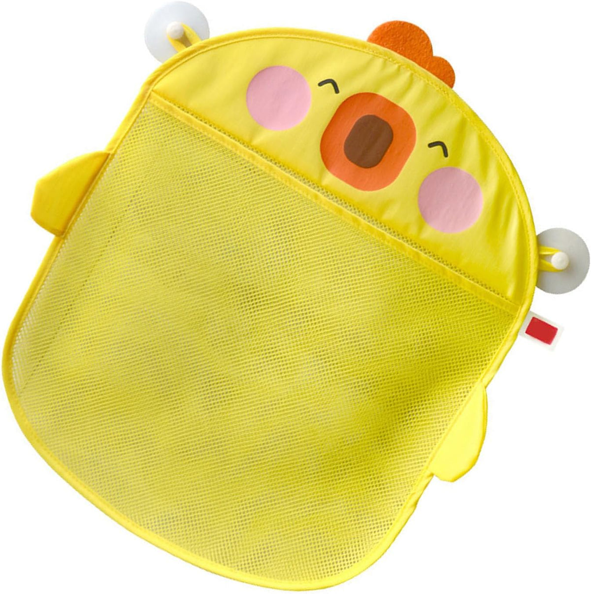 Cartoon Mesh Bath Toy Storage Bag with Suction Cups (White)