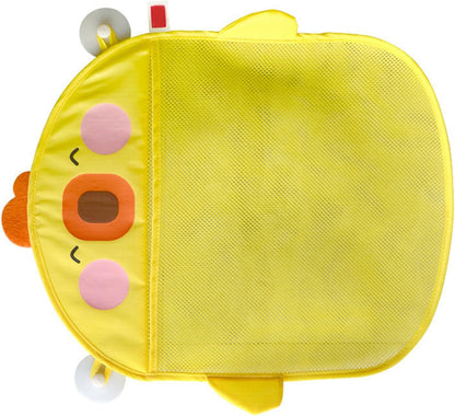 Cartoon Mesh Bath Toy Storage Bag with Suction Cups (White)