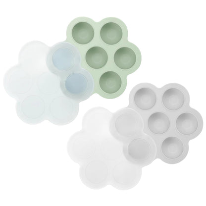 Silicone Baby Food Freezer Trays with Lids, 2 Pack, BPA Free