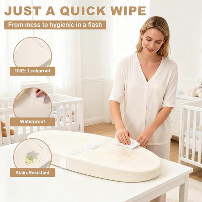 Baby Changing Pad for Dresser with Safety Belt
