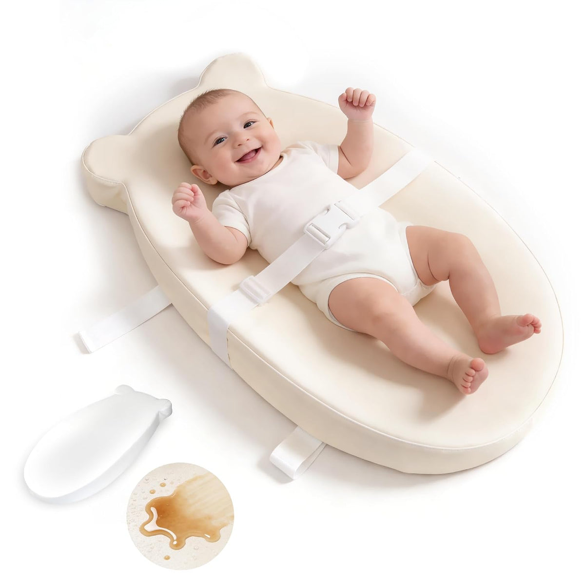 Baby Changing Pad for Dresser with Safety Belt
