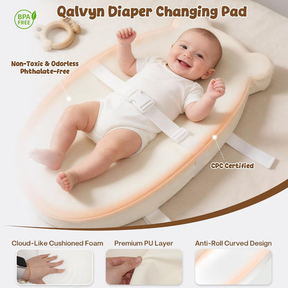Baby Changing Pad for Dresser with Safety Belt