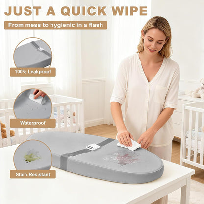 Baby Changing Pad for Dresser with Safety Belt