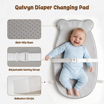 Baby Changing Pad for Dresser with Safety Belt