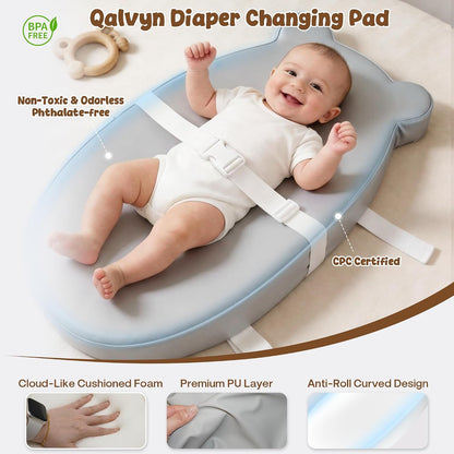 Baby Changing Pad for Dresser with Safety Belt