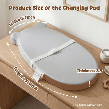 Baby Changing Pad for Dresser with Safety Belt