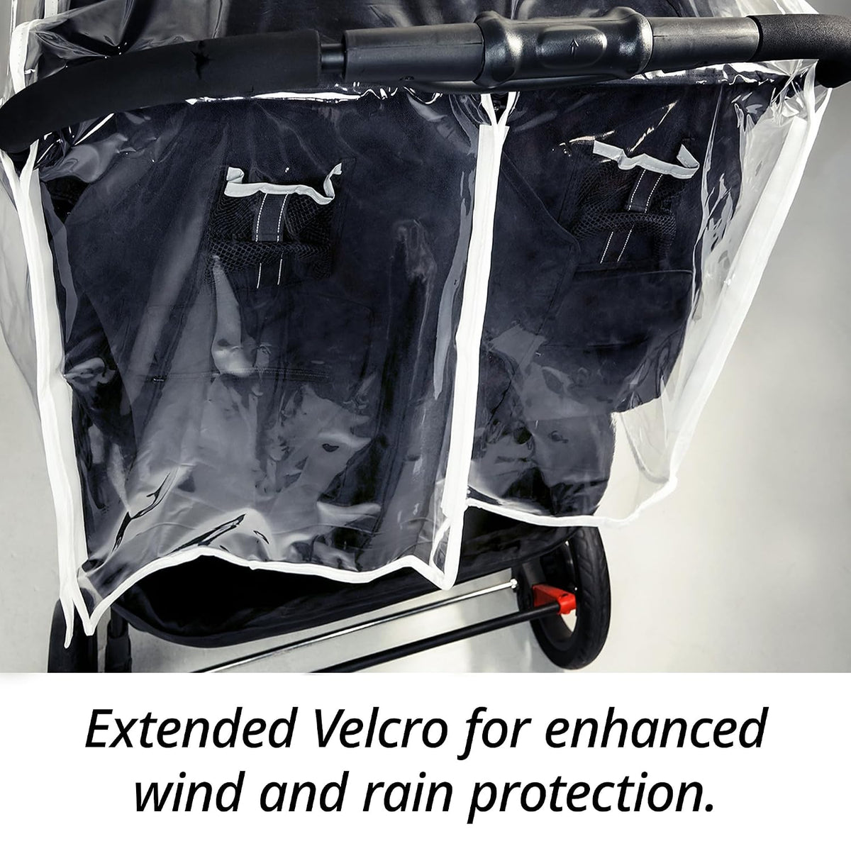 Double Stroller Rain Cover, Universal Waterproof Windproof Rain Shield for Side by Side Twin Baby Strollers, Outdoor Accessories for Jogger and Umbrella Strollers